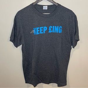 Caroline Panthers | “Keep Pounding | £-ing | Gray T-Shirt Size M